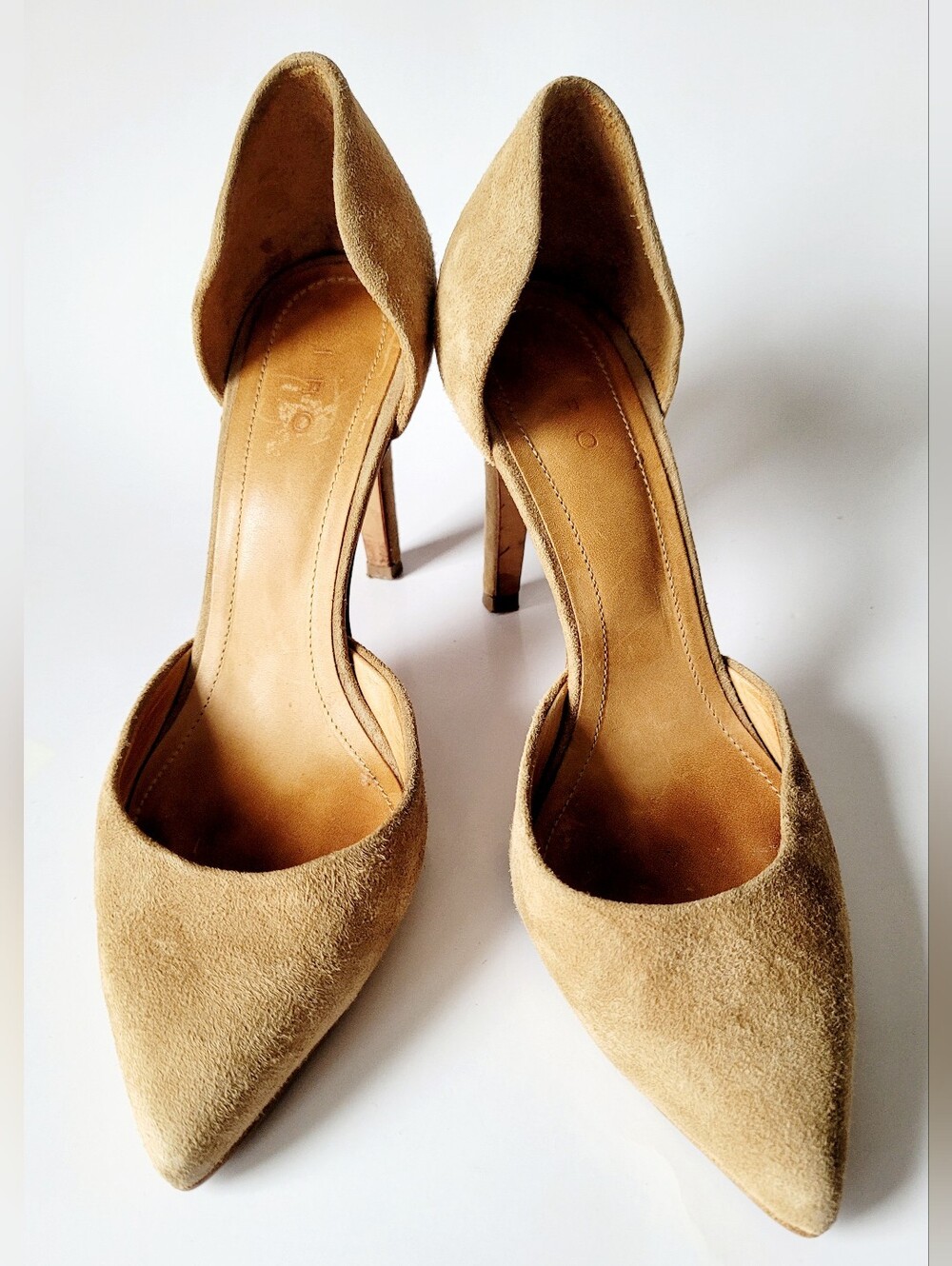 IRO Taupe Tan Suede Leather Pointed-Toe D'Orsay Pumps EU 36/US 5.5 - Picture 10 of 16